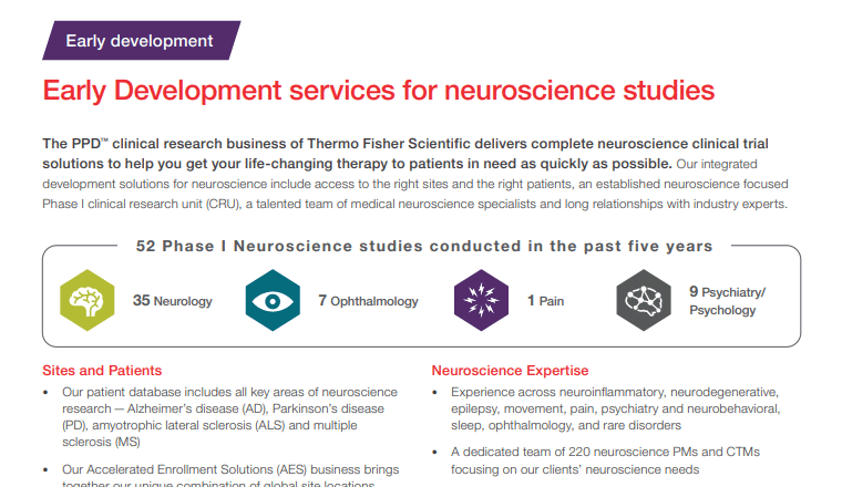 Overview: early development services for neuroscience studies